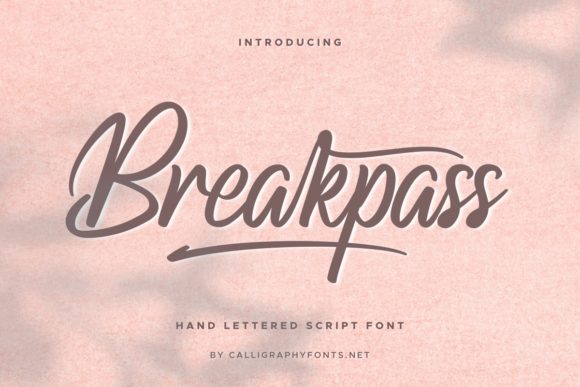 Breakpass: A Handwritten Font for Timeless Design
