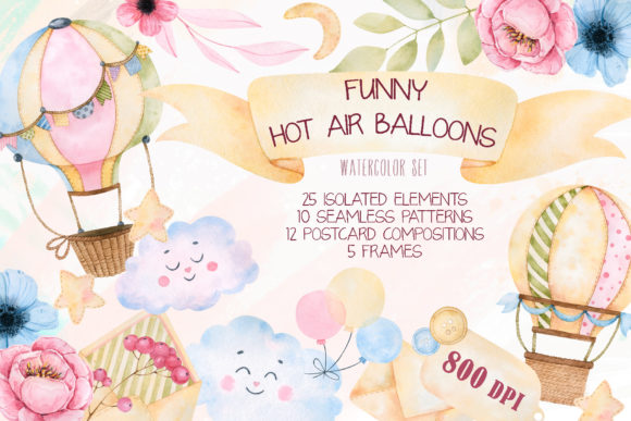 Funny Hot Air Balloons Watercolor Set: A Strategic Tool for Creative Expression and Business Growth
