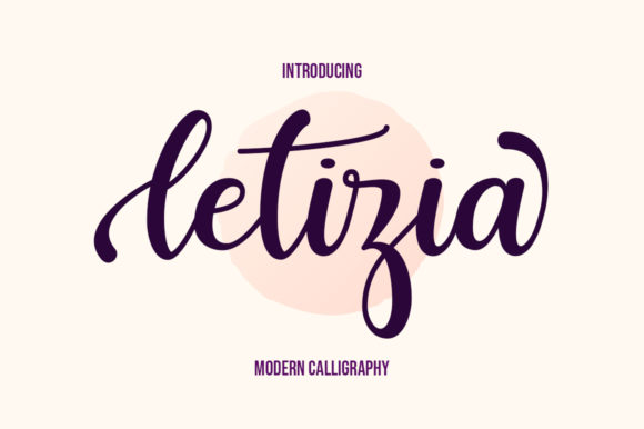 Letizia: A Versatile Script Font for Romantic and Modern Designs
