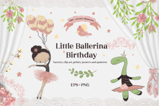 Little Ballerina Birthday: A Creative Vector Set for Every Child’s Celebration