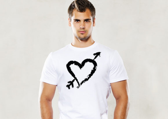 Love Heart Graphic Tee Print File
