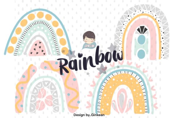 Valentine Rainbows and Boho Rainbow Clipart: A Versatile Digital Asset for Creative Projects