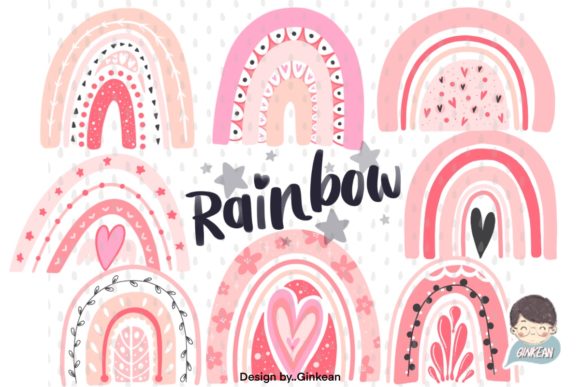 Valentine Rainbows, Valentine Cliparts for Creative Expression