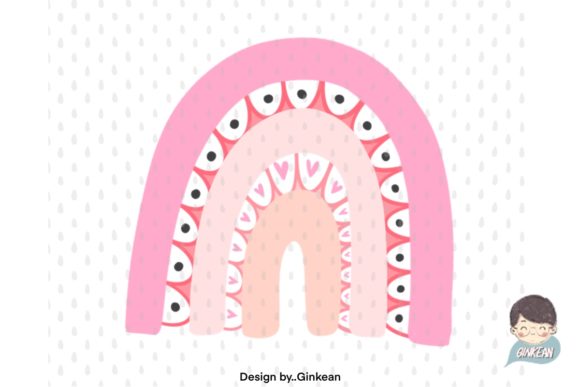 Valentines Rainbow Heart Clipart